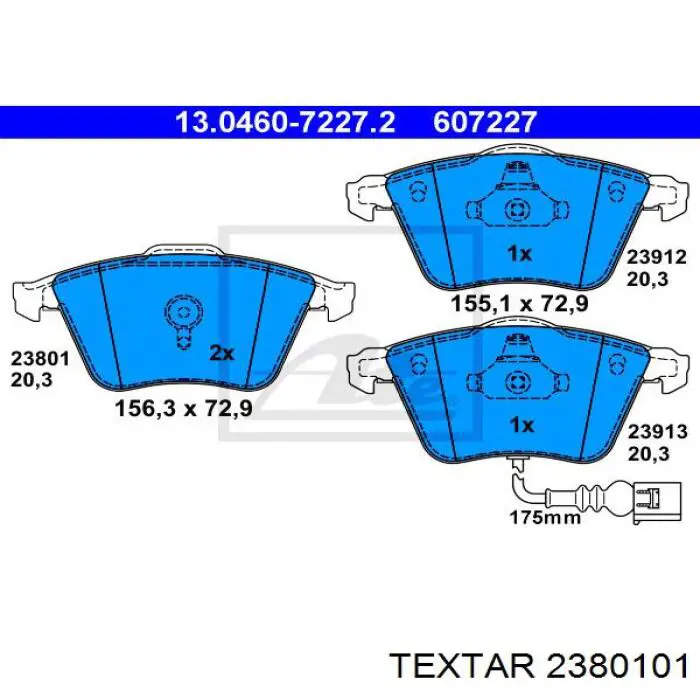 Гальмівні колодки Textar 2380101 ціна, від 27.23 USD