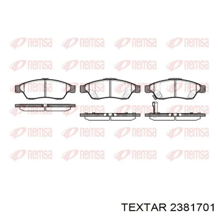 Купити 2381701 Textar Колодки гальмівні передні, дискові
