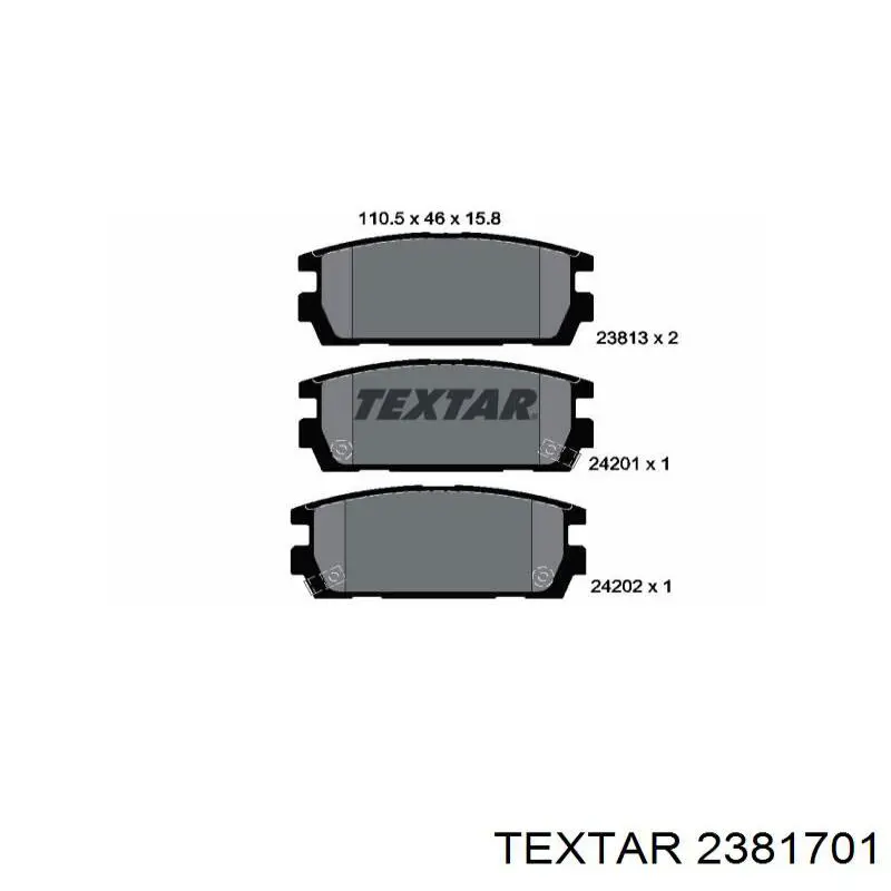 Тормозні колодки Textar 2381701