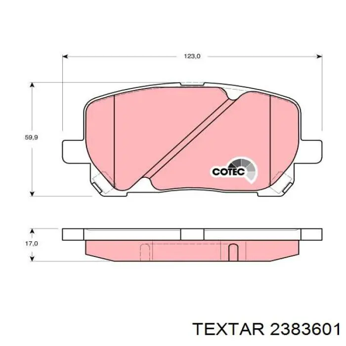 Купити 2383601 Textar Колодки гальмівні передні, дискові