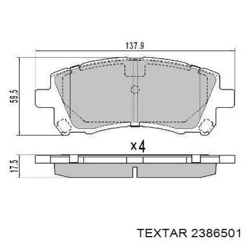 Тормозні колодки Textar 2386501