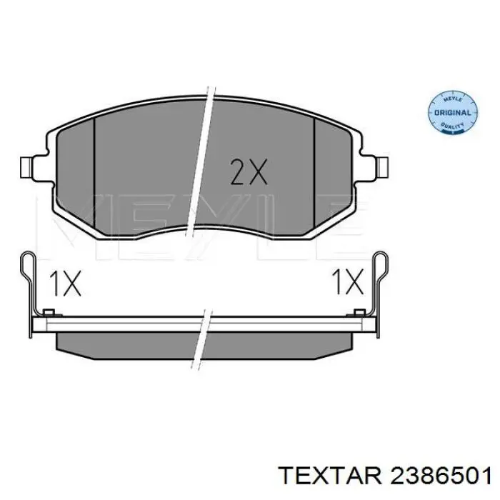 2386501 Textar Передні гальмівні колодки