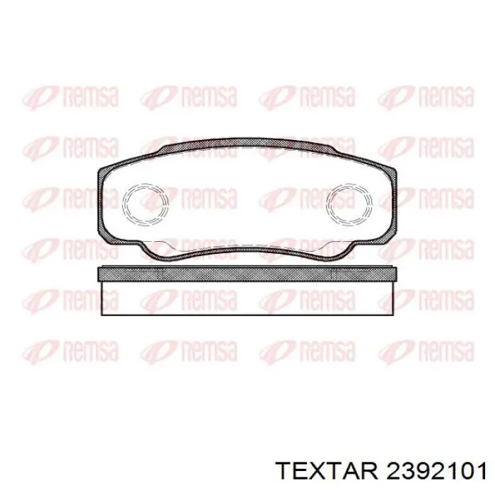 Колодки гальмові задні, дискові 2392101 Textar