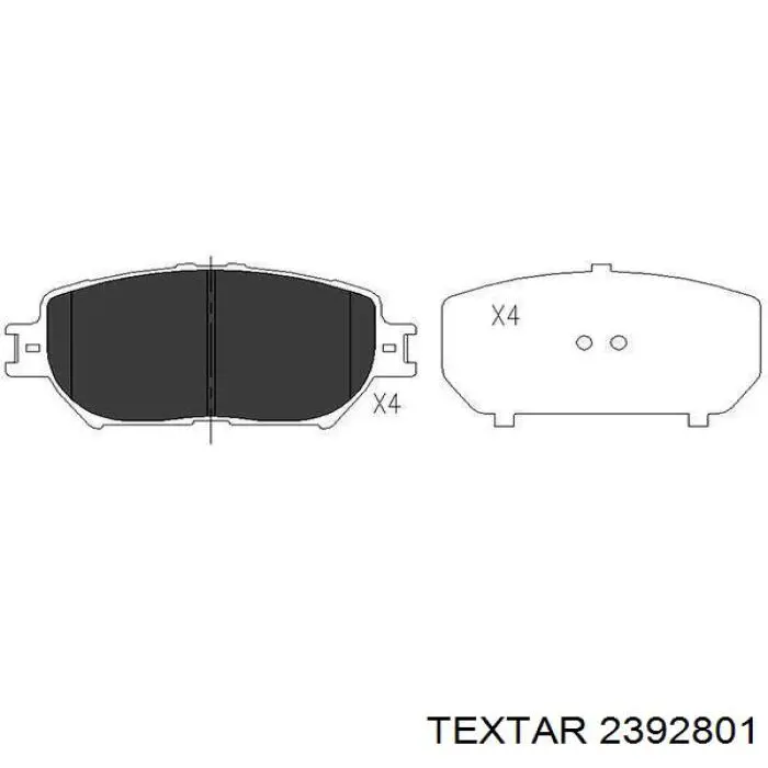 Гальмівні колодки Textar 2392801 ціна, від 19.20 USD