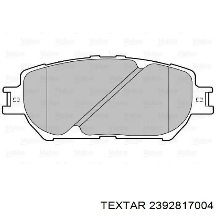 2392817004 Textar колодки гальмівні передні, дискові