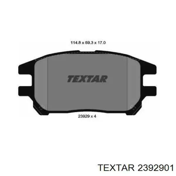 Гальмівні колодки Textar 2392901 ціна, від 16.21 USD