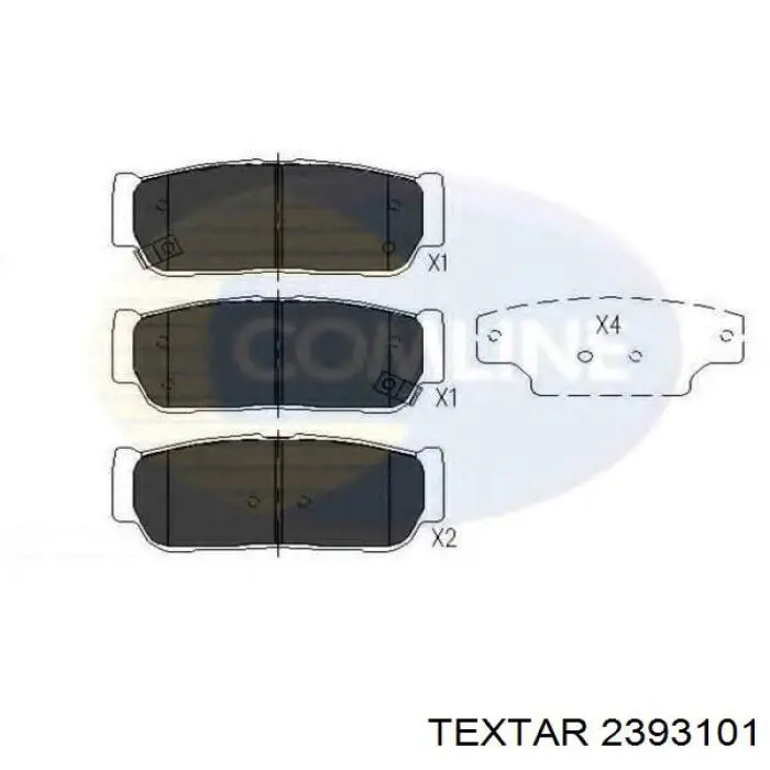 Задні гальмівні колодки 2393101 Textar