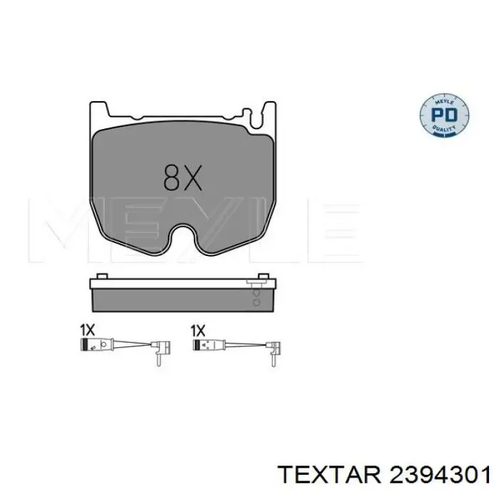 Купити 2394301 Textar Колодки гальмівні передні, дискові