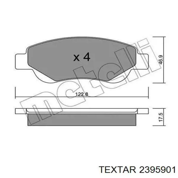 Купити 2395901 Textar Колодки гальмівні передні, дискові