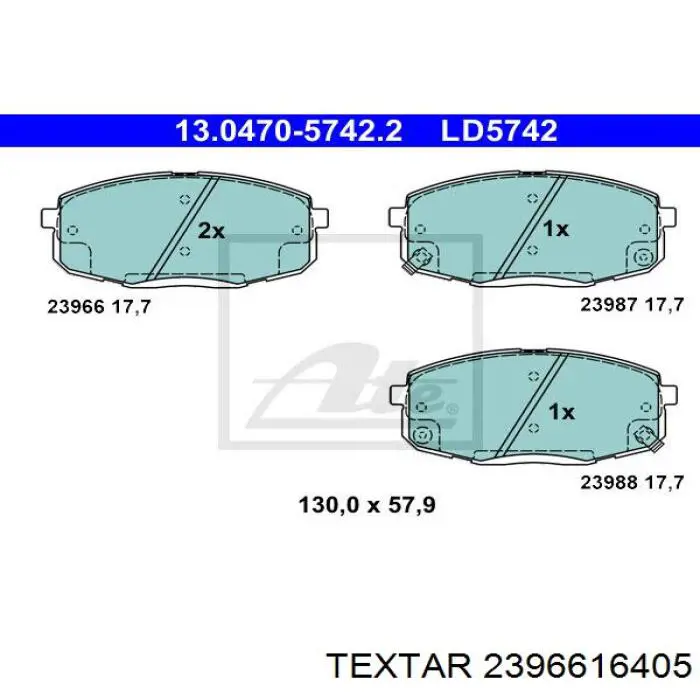 Гальмівні колодки Textar 2396616405 ціна, від 15.07 USD