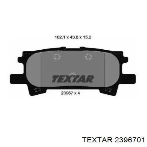 Купити 2396701 Textar Задні колодки