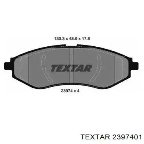 2397401 Textar колодки гальмівні передні, дискові