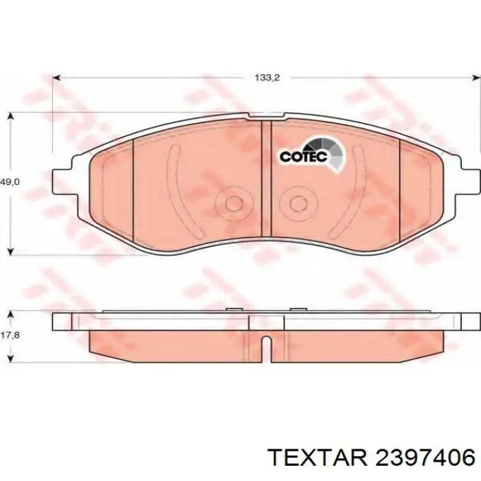 Гальмівні колодки Textar 2397406 ціна, від 17.96 USD