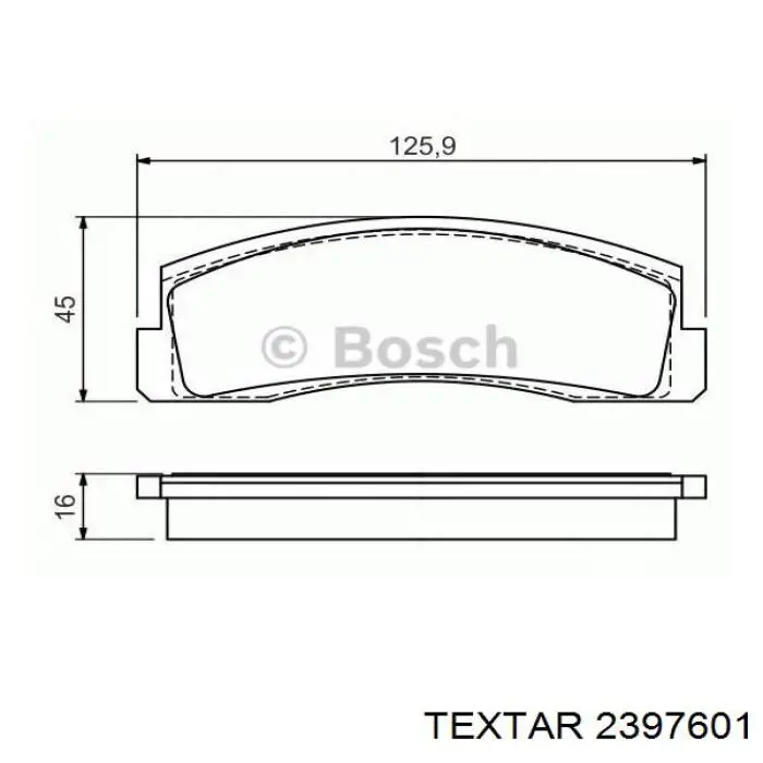 2397601 Textar Передні гальмівні колодки