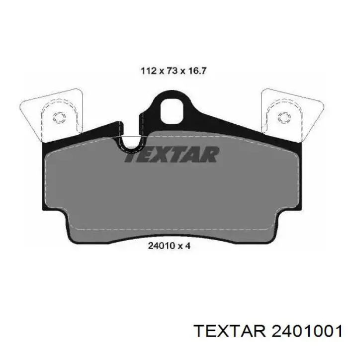 Купити 2401001 Textar Задні колодки