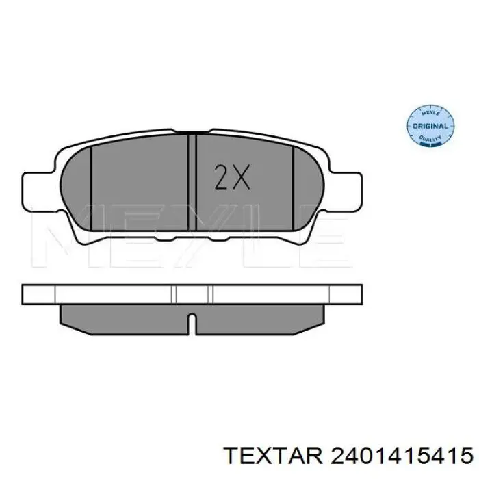 2401415415 Textar колодки гальмові задні, дискові