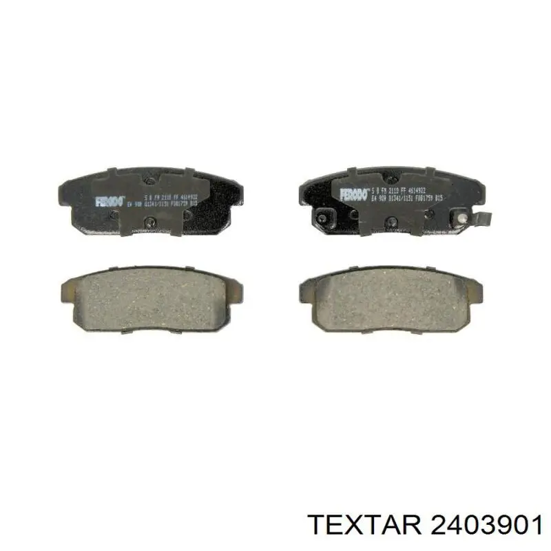 Задні гальмівні колодки Textar 2403901 ціна, від 19.26 USD