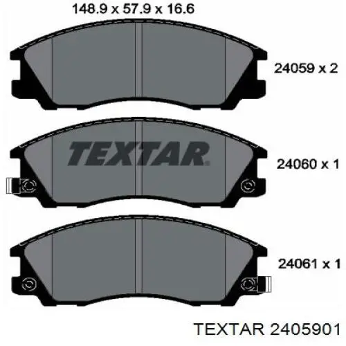 Колодки гальмівні передні, дискові 2405901 Textar