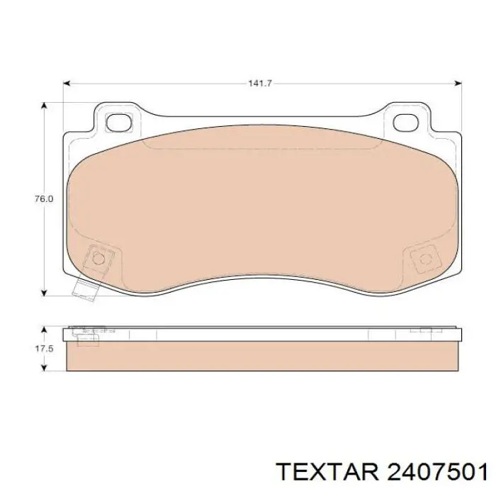 Купити 2407501 Textar Колодки гальмівні передні, дискові