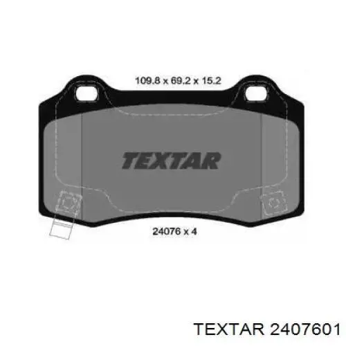 Купити 2407601 Textar Задні колодки
