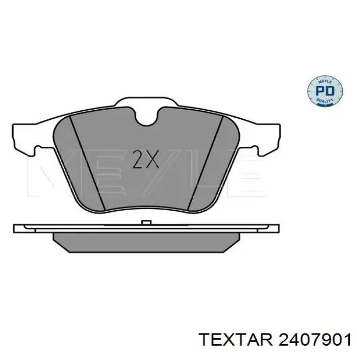 Купити 2407901 Textar Колодки гальмівні передні, дискові