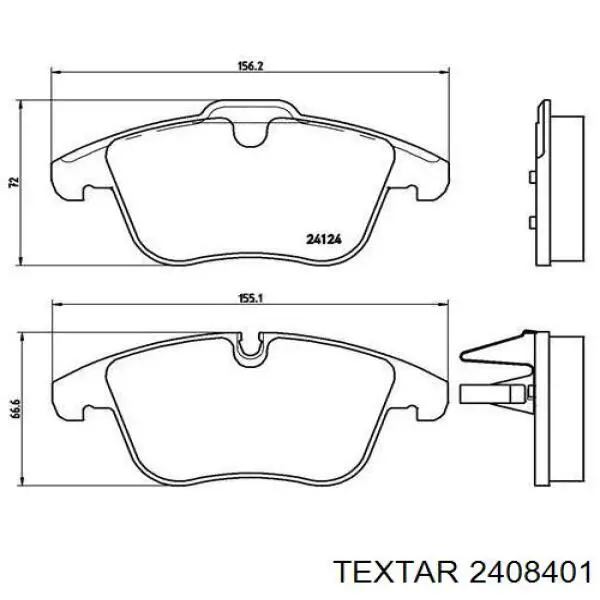 Колодки гальмівні передні, дискові 2408401 Textar