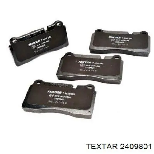 2409801 Textar колодки гальмівні передні, дискові
