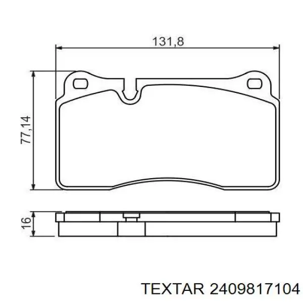 Гальмівні колодки Textar 2409817104 ціна, від 46.91 USD