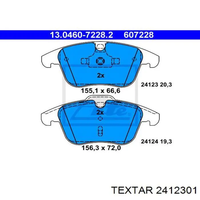Гальмівні колодки Textar 2412301 ціна, від 33.66 USD