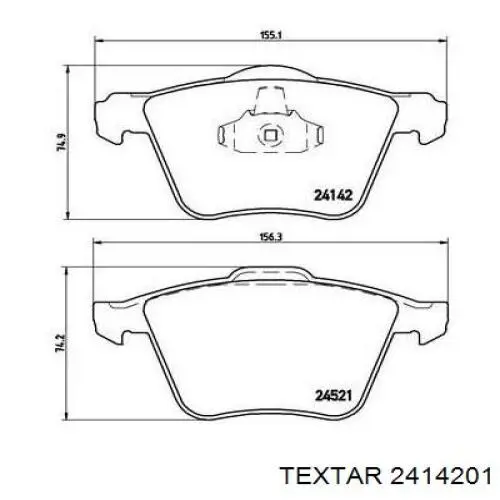 Гальмівні колодки Textar 2414201 ціна, від 46.62 USD