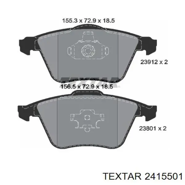 Передні тормозні колодки 2415501 Textar