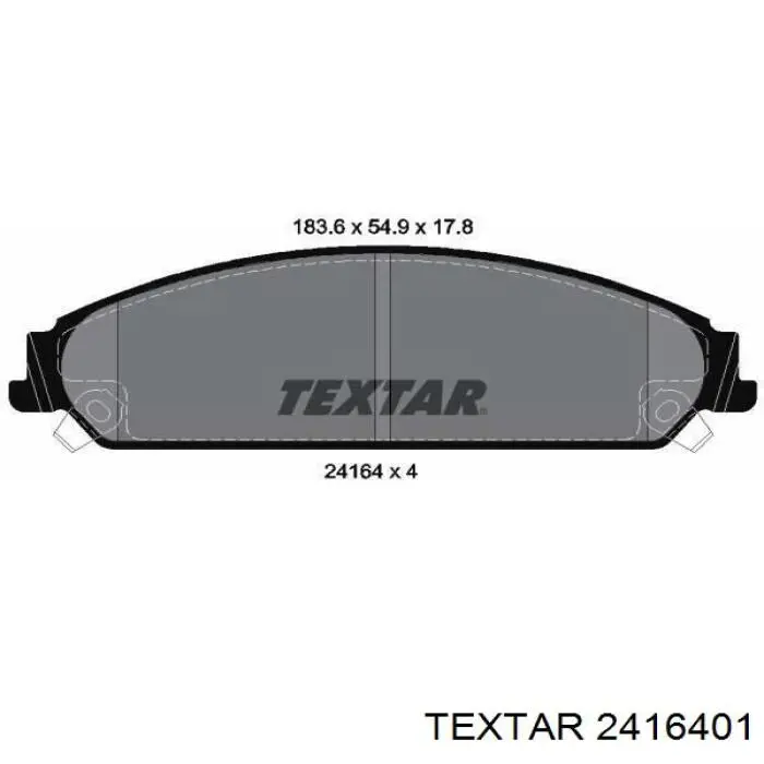 Купити 2416401 Textar Колодки гальмівні передні, дискові