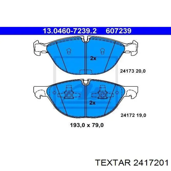 Гальмівні колодки Textar 2417201 ціна, від 85.61 USD