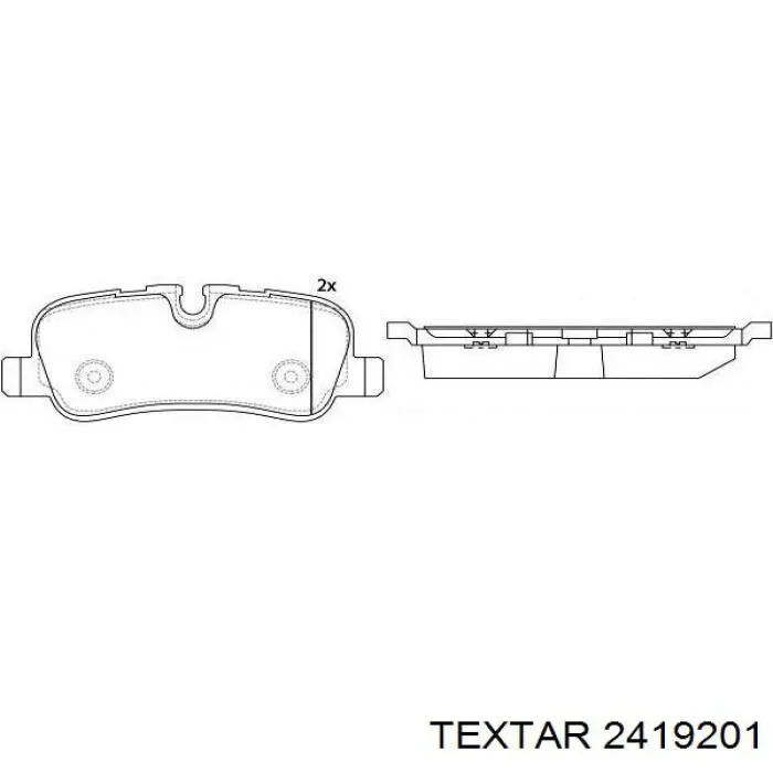 Задні гальмівні колодки Textar 2419201 ціна, від 42.44 USD