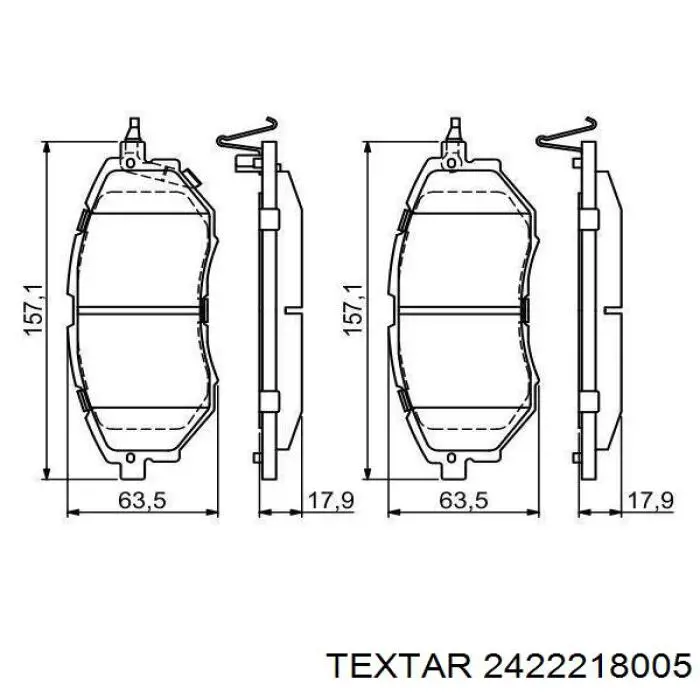 Гальмівні колодки Textar 2422218005 ціна, від 26.19 USD