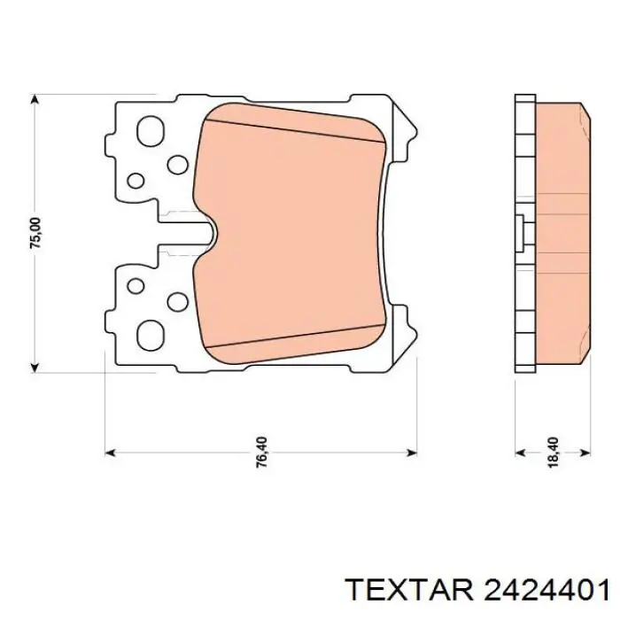 Задні гальмівні колодки Textar 2424401 ціна, від 30.52 USD