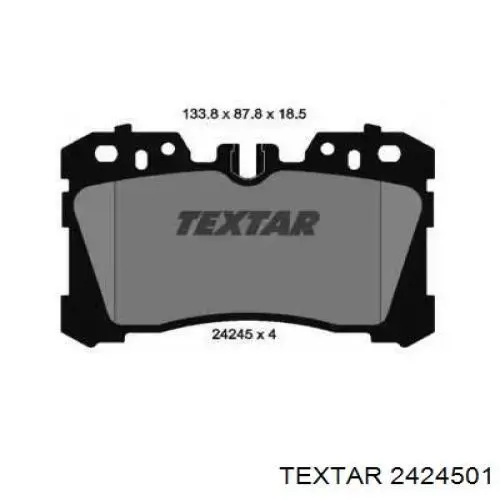 Гальмівні колодки Textar 2424501 ціна, від 30.76 USD