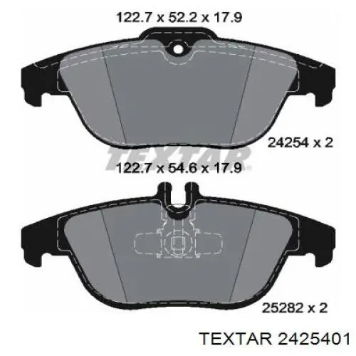 Задні гальмівні колодки Textar 2425401 ціна, від 33.81 USD