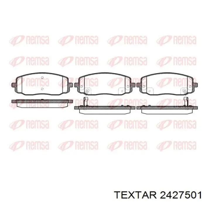 Гальмівні колодки Textar 2427501 ціна, від 19.23 USD