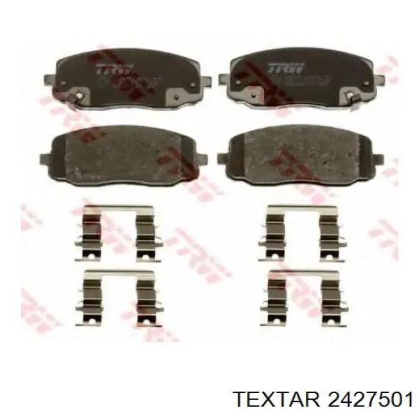 Купити 2427501 Textar Колодки гальмівні передні, дискові