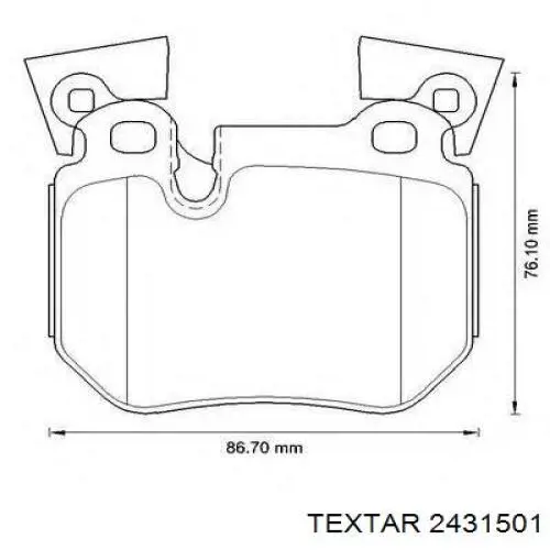 Задні гальмівні колодки Textar 2431501 ціна, від 30.64 USD