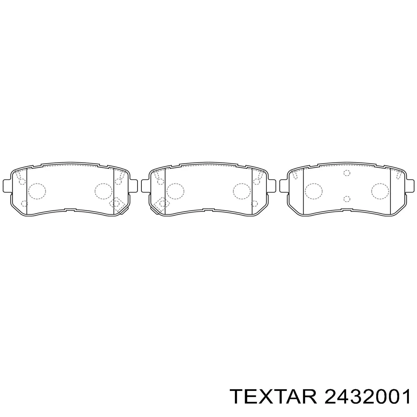 Задні гальмівні колодки 2432001 Textar