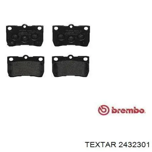 Задні гальмівні колодки 2432301 Textar