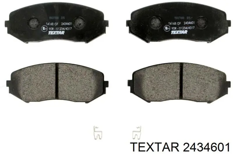 2434601 Textar Передні гальмівні колодки