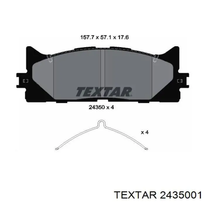 Колодки гальмівні передні, дискові 2435001 Textar