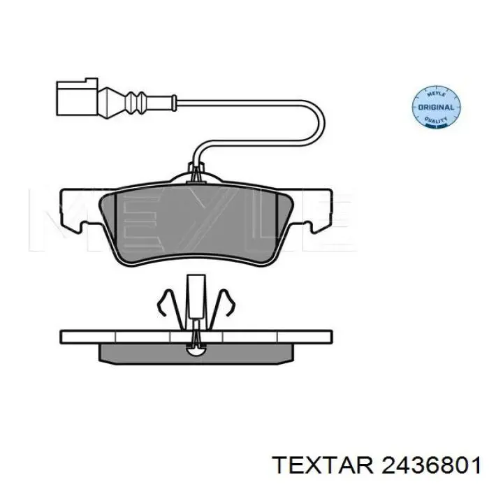 Задні гальмівні колодки 2436801 Textar