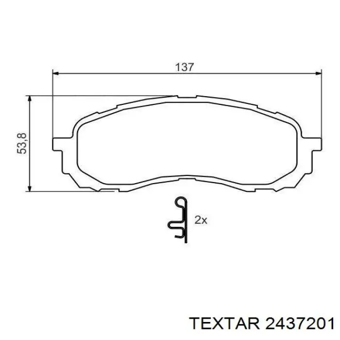 Гальмівні колодки Textar 2437201 ціна, від 29.85 USD