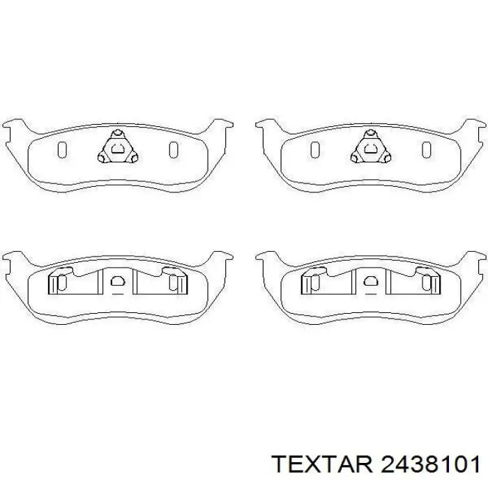 Колодки гальмові задні, дискові 2438101 Textar