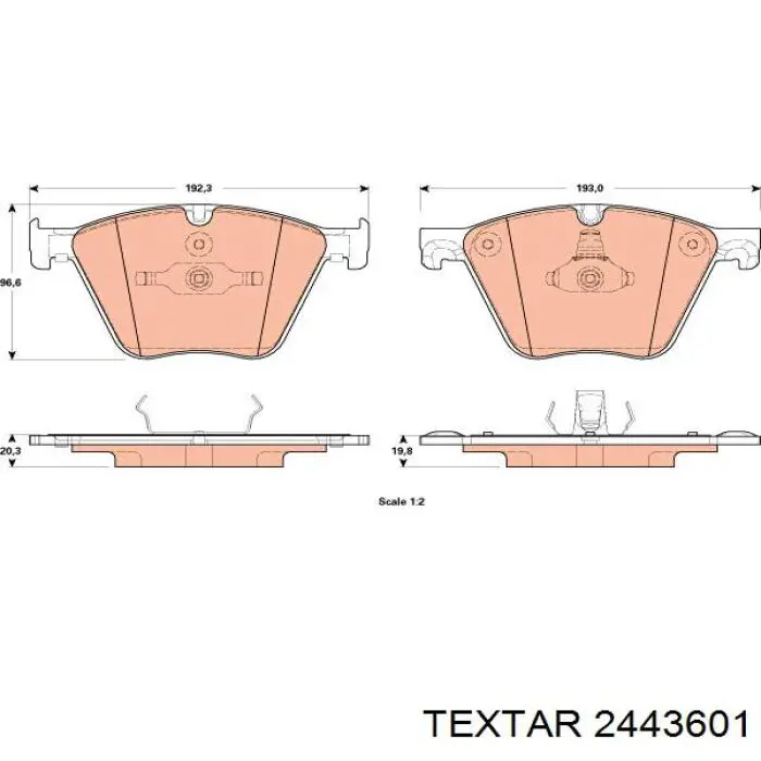 Гальмівні колодки Textar 2443601 ціна, від 139.78 USD