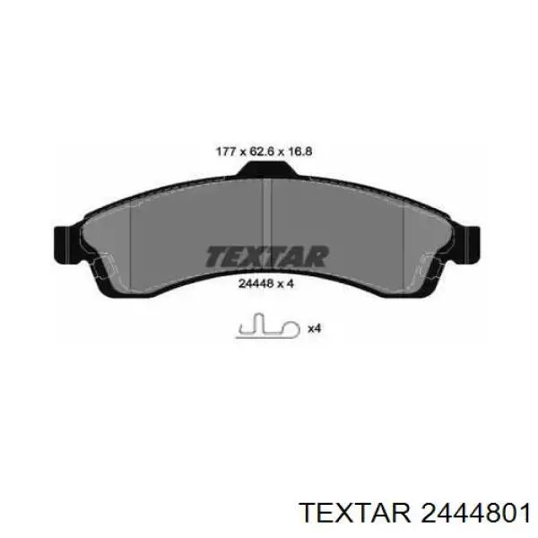 Гальмівні колодки Textar 2444801 ціна, від 37.94 USD